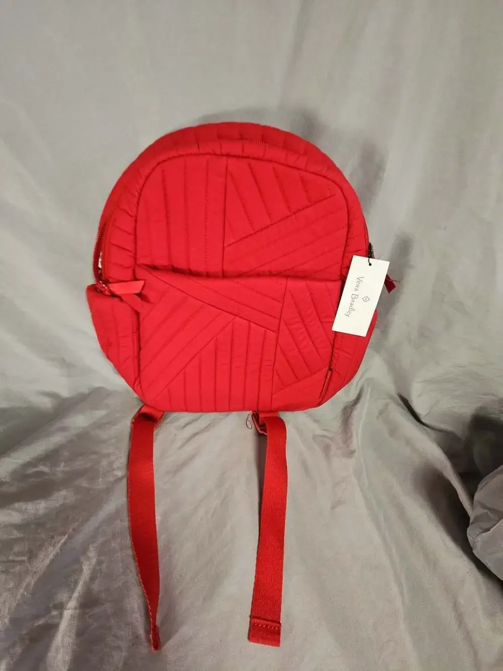Vera Bradley Small Backpack in Cardinal Red Quilted Fabric